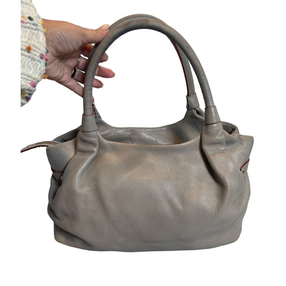 Kate Spade Berkshire Road Stevie Satchel Gray Pebble Leather Shoulder Bag - Picture 2 of 12